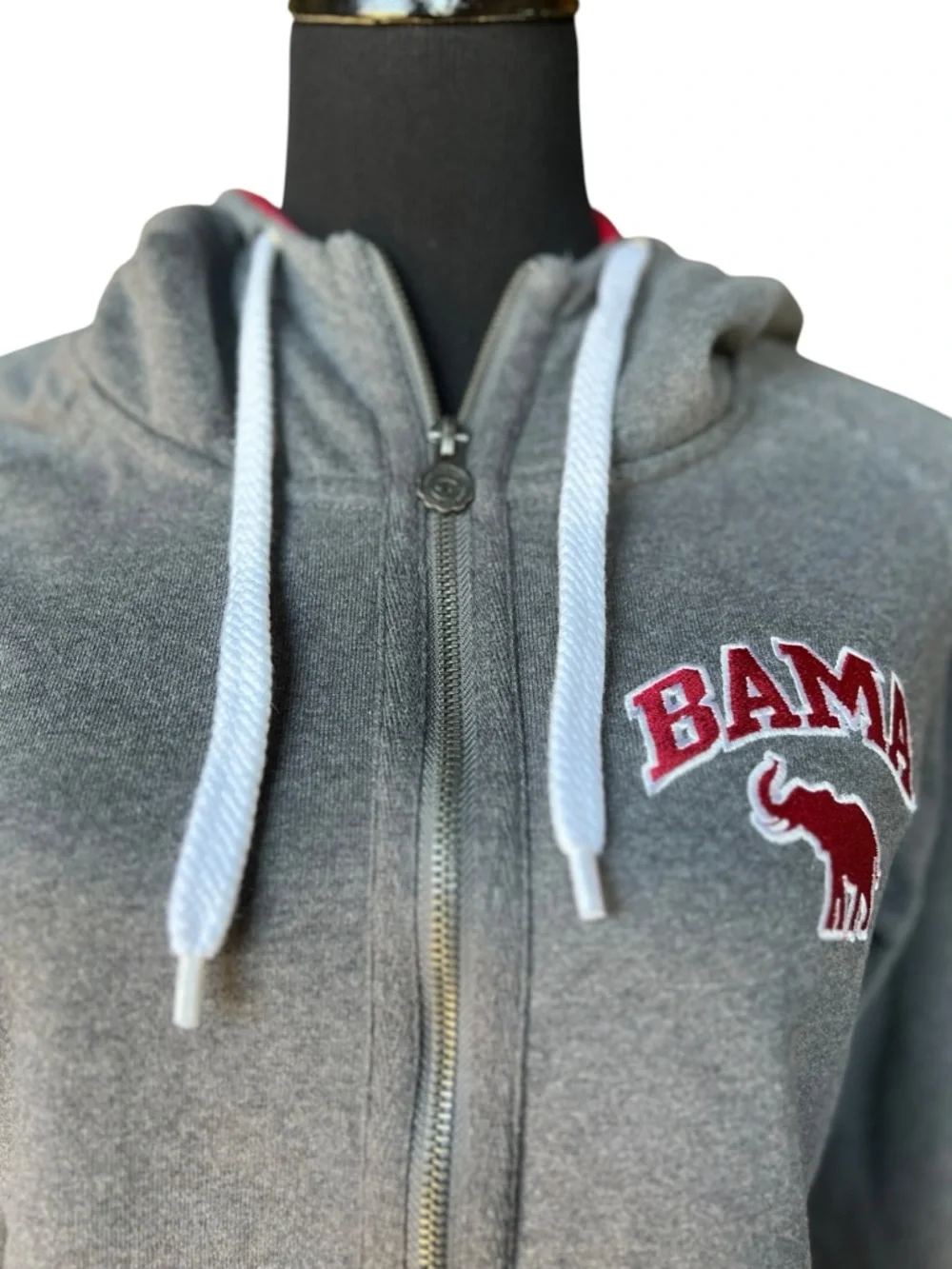 Champion Alabama Crimson Tide Hoodie Women’s Medium Gray Half Zip BAMA Roll Tide